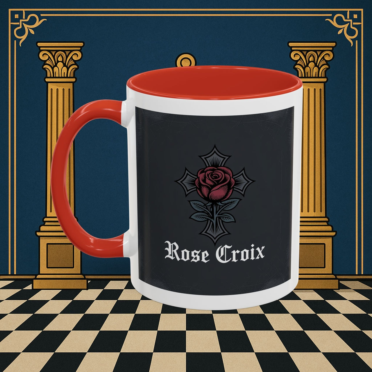 Premium Ready to Go Freemason Design | Mystic Rose | Rose Croix - Masonic Mugs