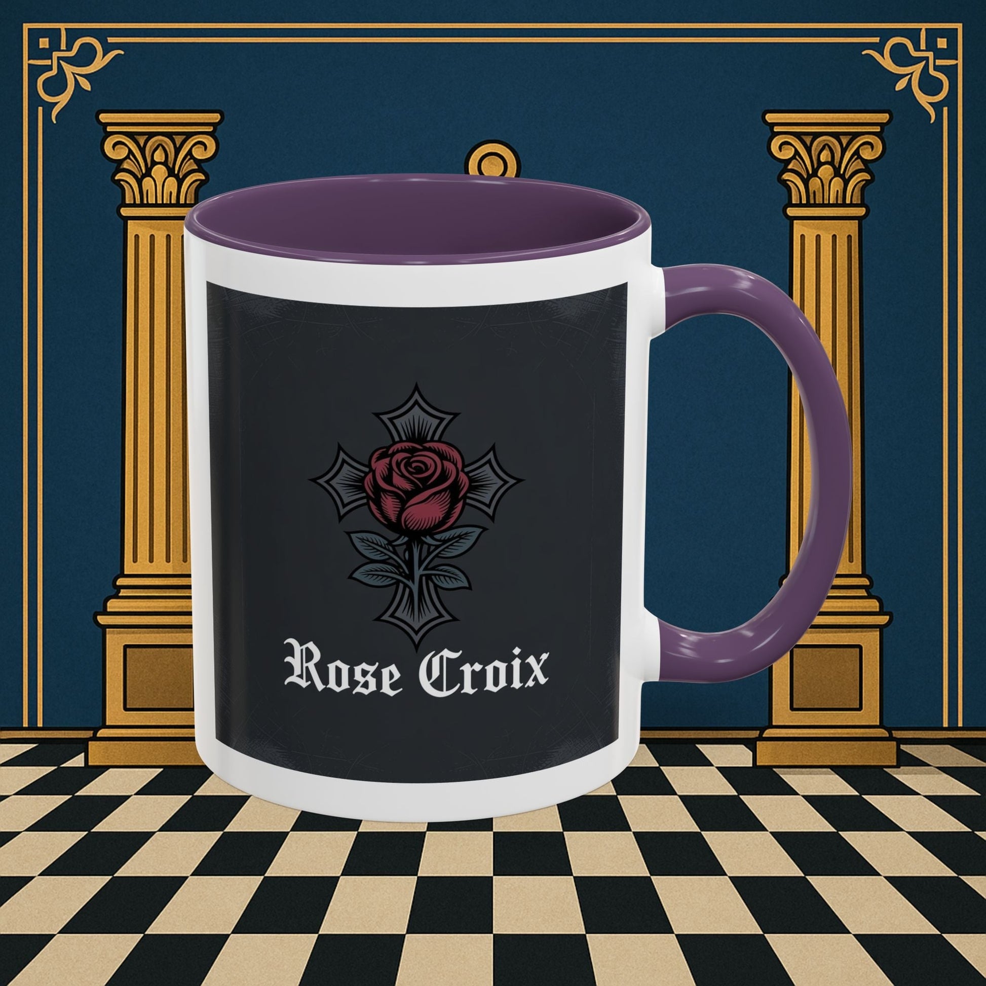 Premium Ready to Go Freemason Design | Mystic Rose | Rose Croix - Masonic Mugs