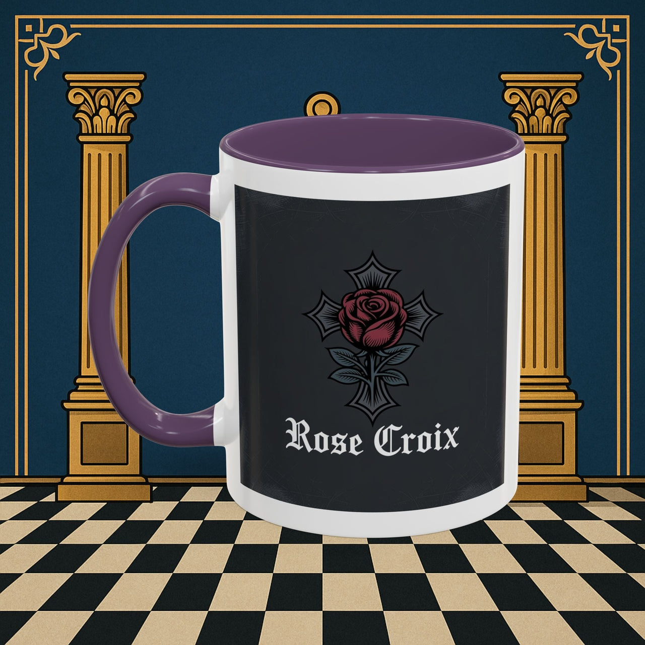Premium Ready to Go Freemason Design | Mystic Rose | Rose Croix - Masonic Mugs