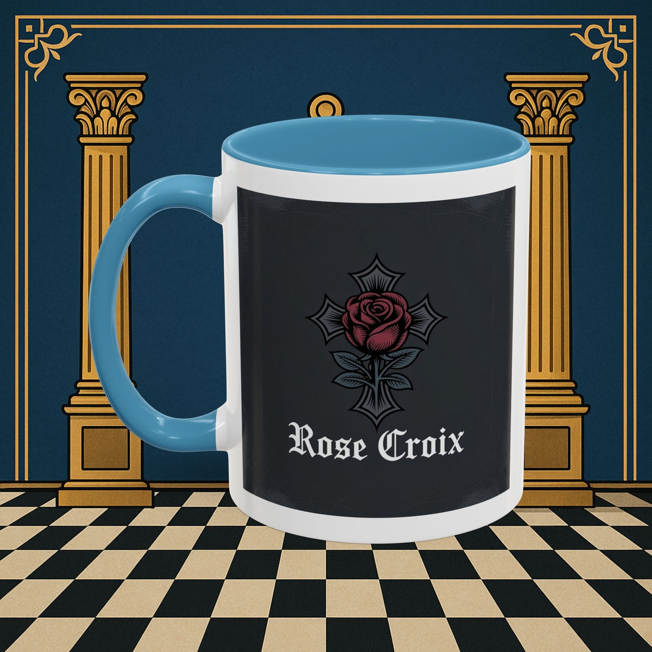 Premium Ready to Go Freemason Design | Mystic Rose | Rose Croix - Masonic Mugs