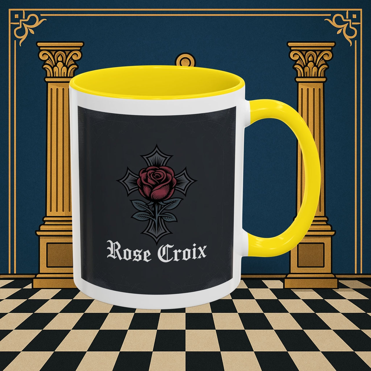 Premium Ready to Go Freemason Design | Mystic Rose | Rose Croix - Masonic Mugs
