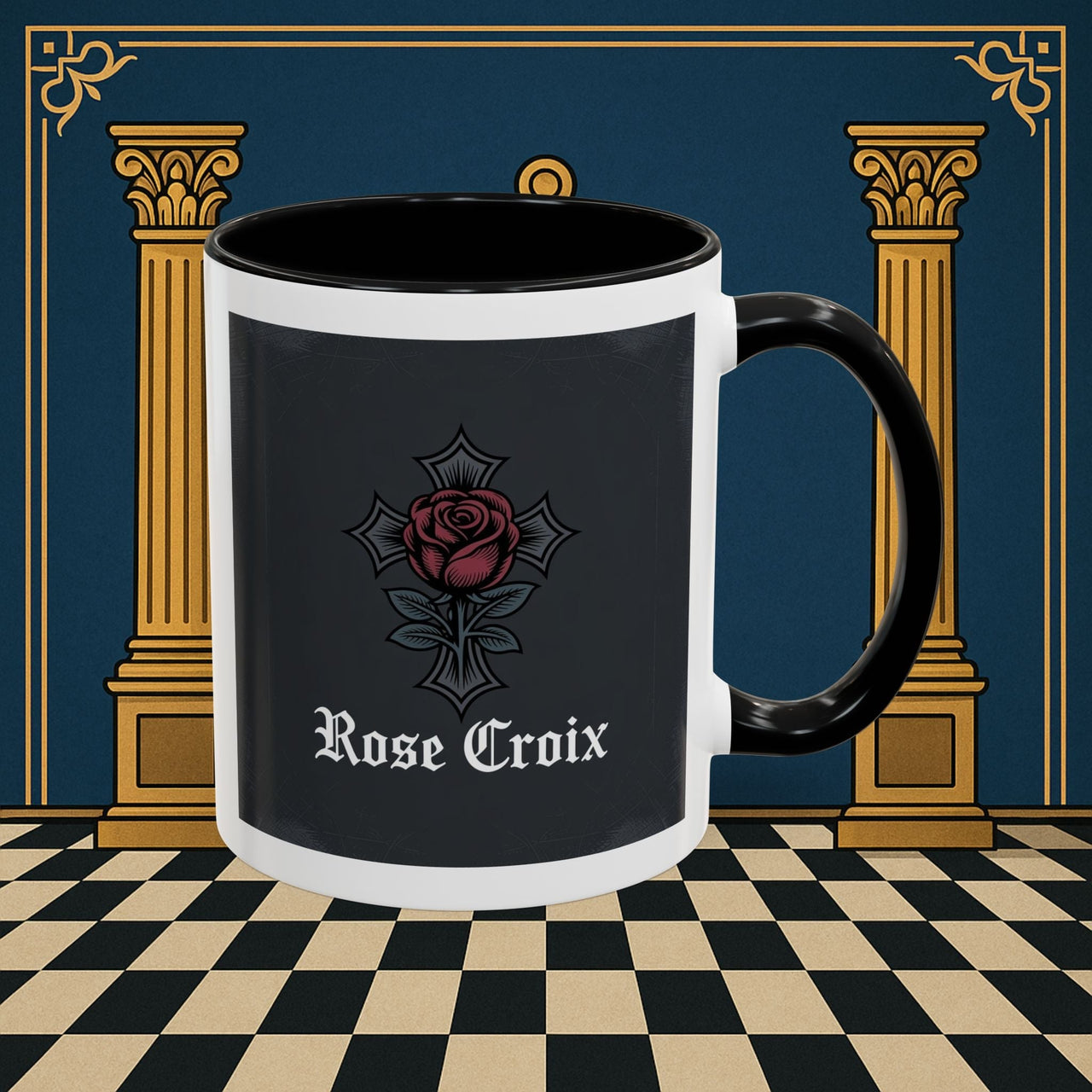 Premium Ready to Go Freemason Design | Mystic Rose | Rose Croix - Masonic Mugs