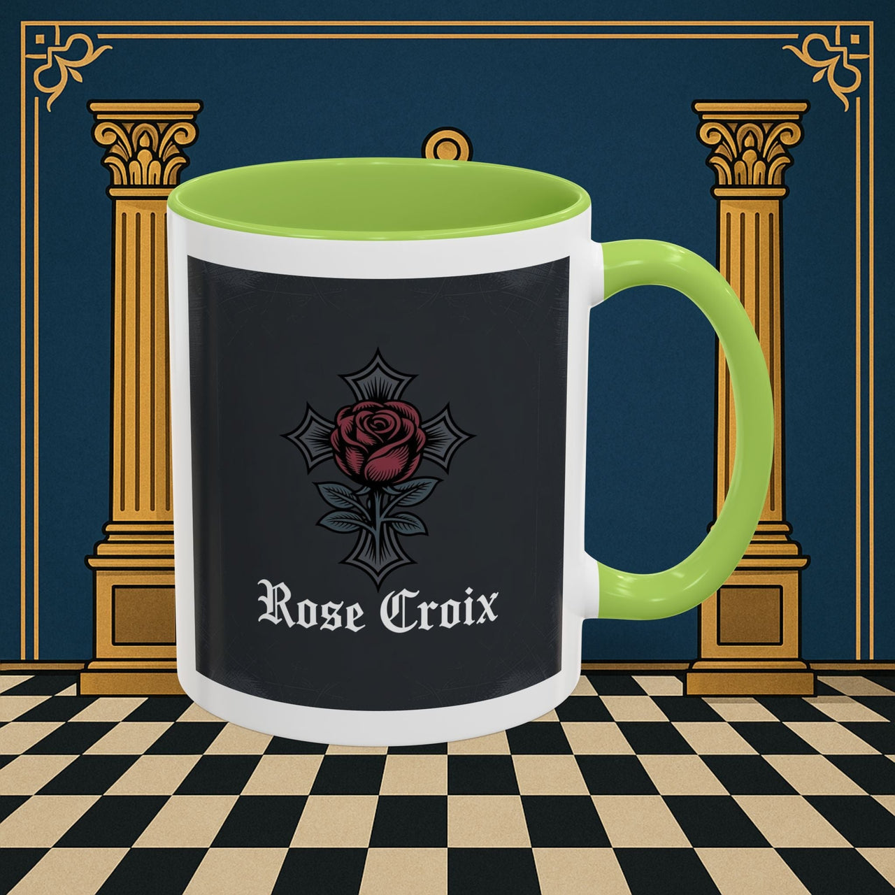 Premium Ready to Go Freemason Design | Mystic Rose | Rose Croix - Masonic Mugs