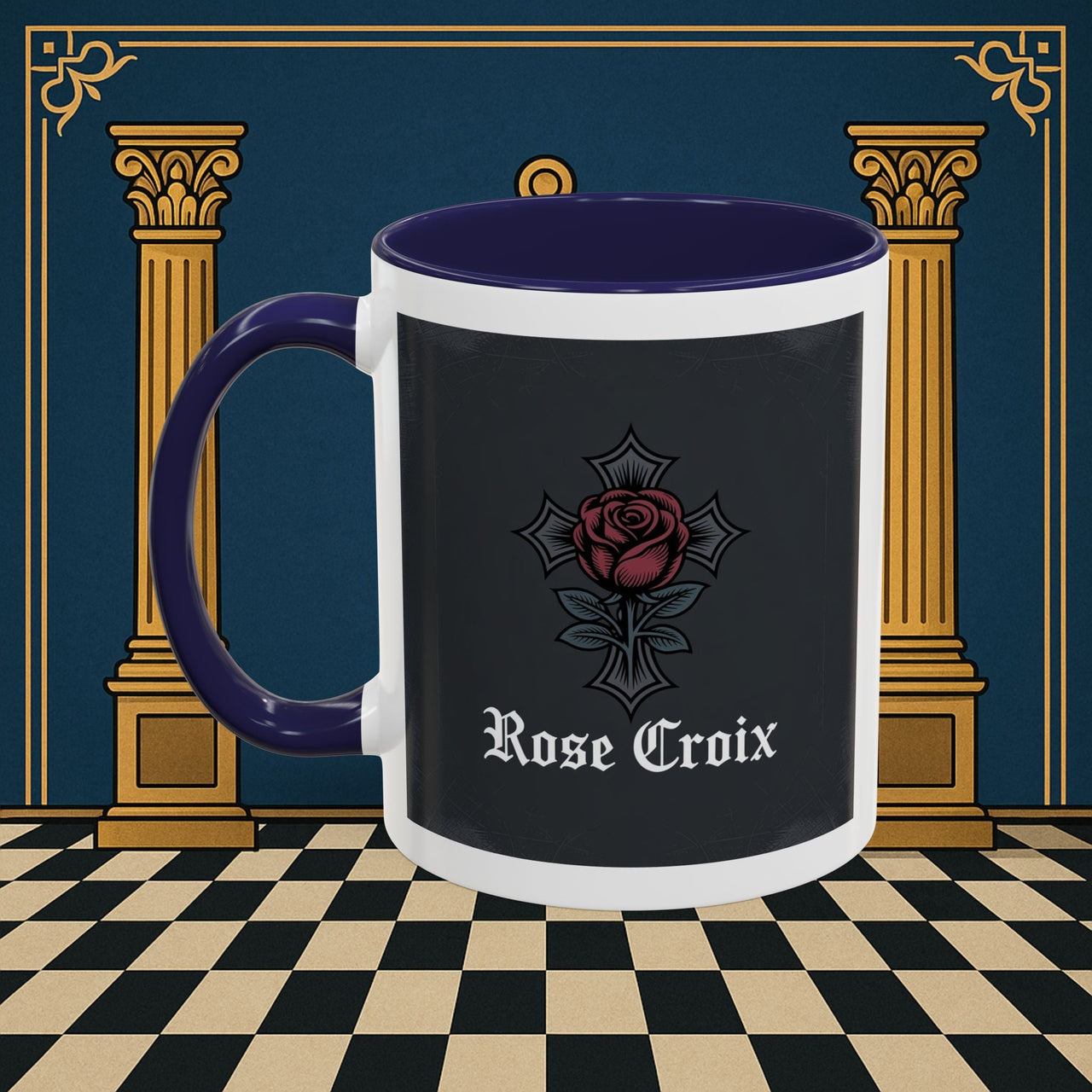 Premium Ready to Go Freemason Design | Mystic Rose | Rose Croix - Masonic Mugs