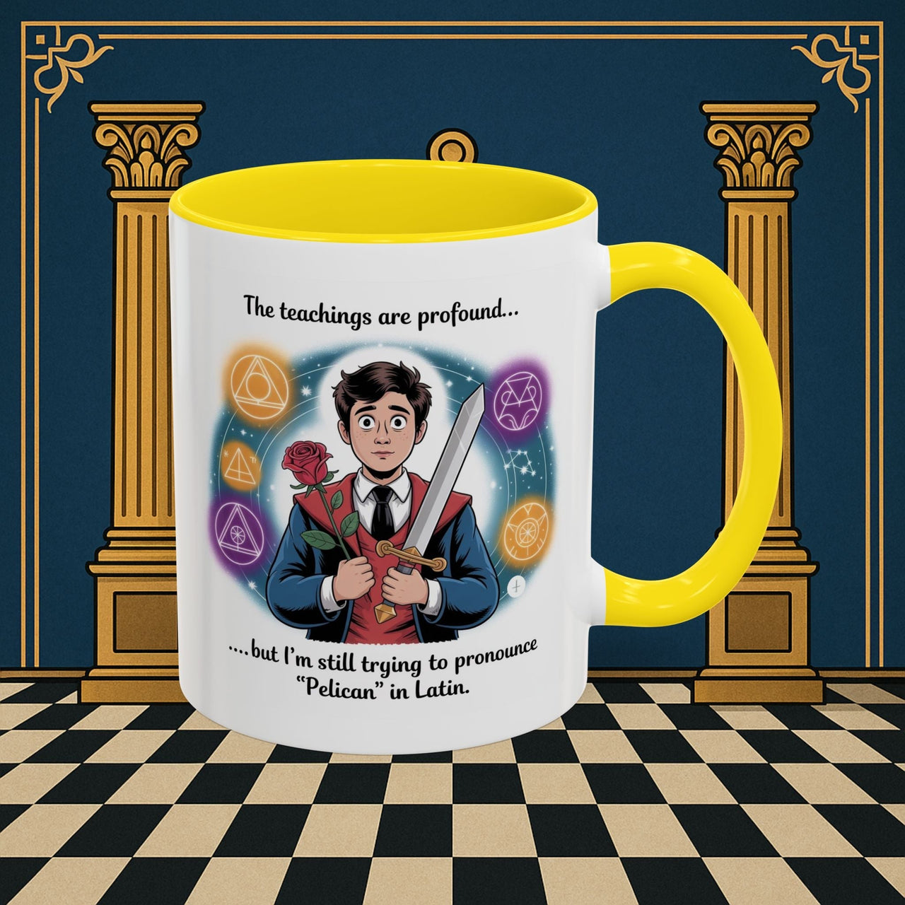 Premium Ready to Go Freemason Design | Mystical Linguistic Odyssey | Rose Croix - Masonic Mugs