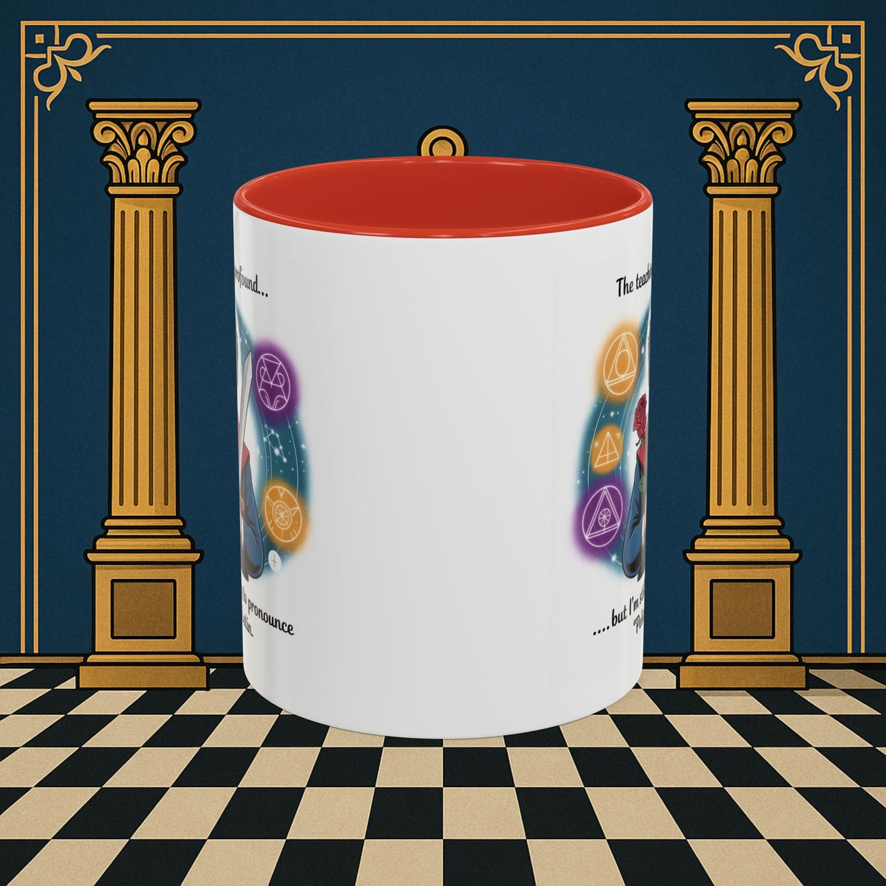Premium Ready to Go Freemason Design | Mystical Linguistic Odyssey | Rose Croix - Masonic Mugs