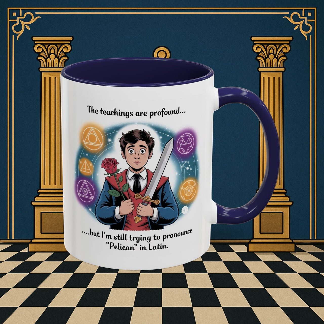Premium Ready to Go Freemason Design | Mystical Linguistic Odyssey | Rose Croix - Masonic Mugs