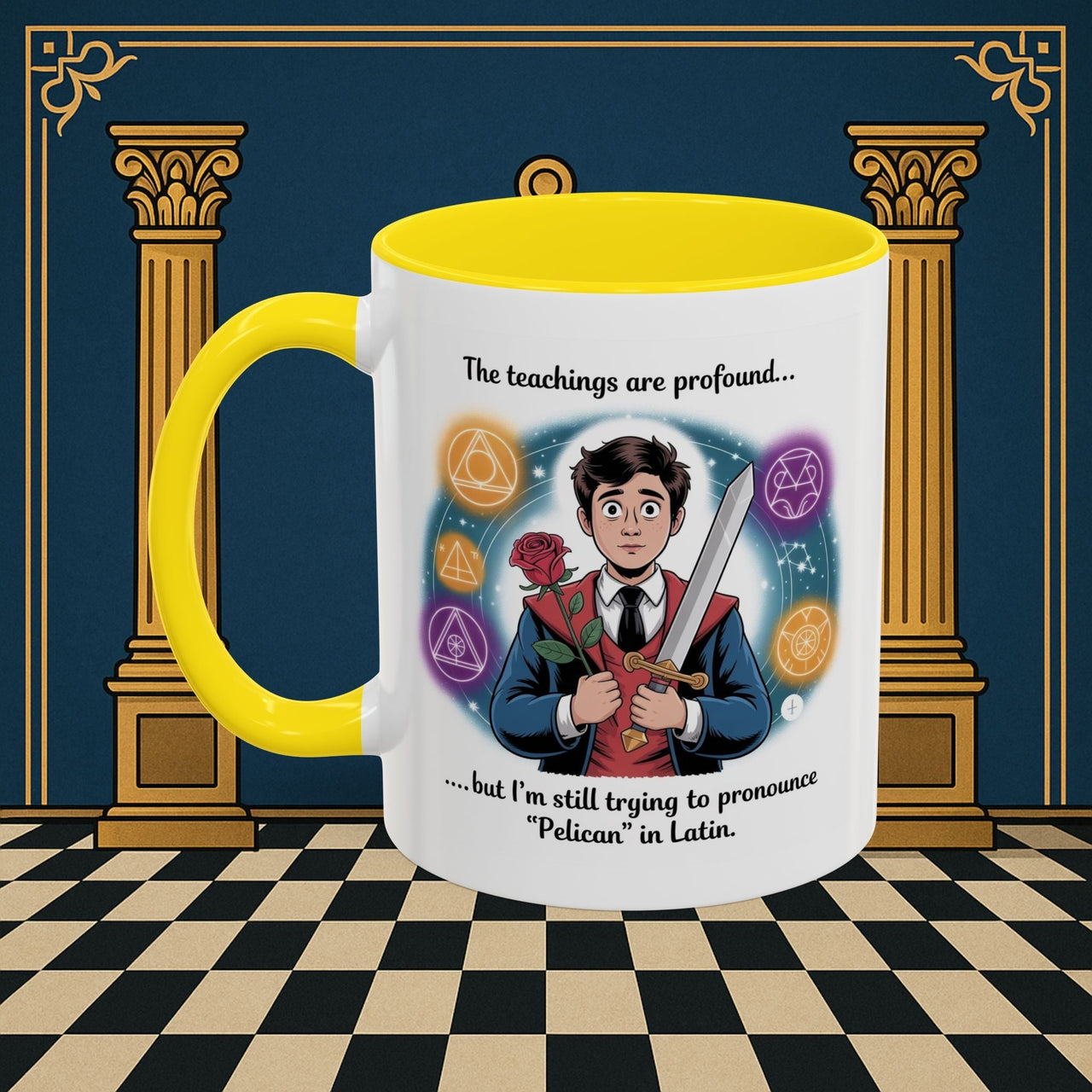 Premium Ready to Go Freemason Design | Mystical Linguistic Odyssey | Rose Croix - Masonic Mugs