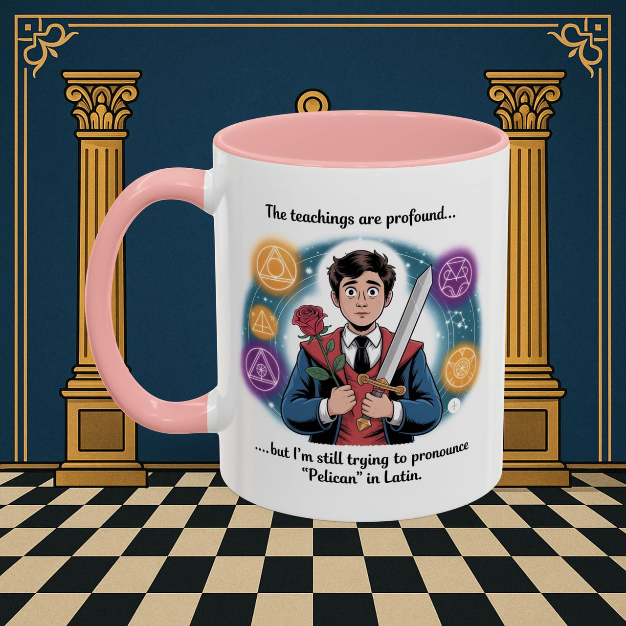 Premium Ready to Go Freemason Design | Mystical Linguistic Odyssey | Rose Croix - Masonic Mugs