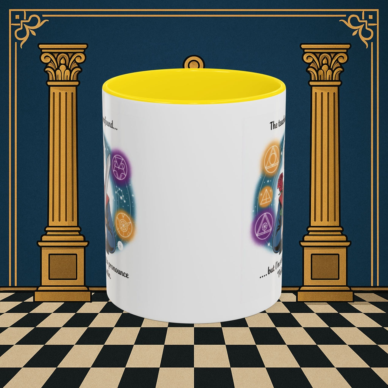 Premium Ready to Go Freemason Design | Mystical Linguistic Odyssey | Rose Croix - Masonic Mugs