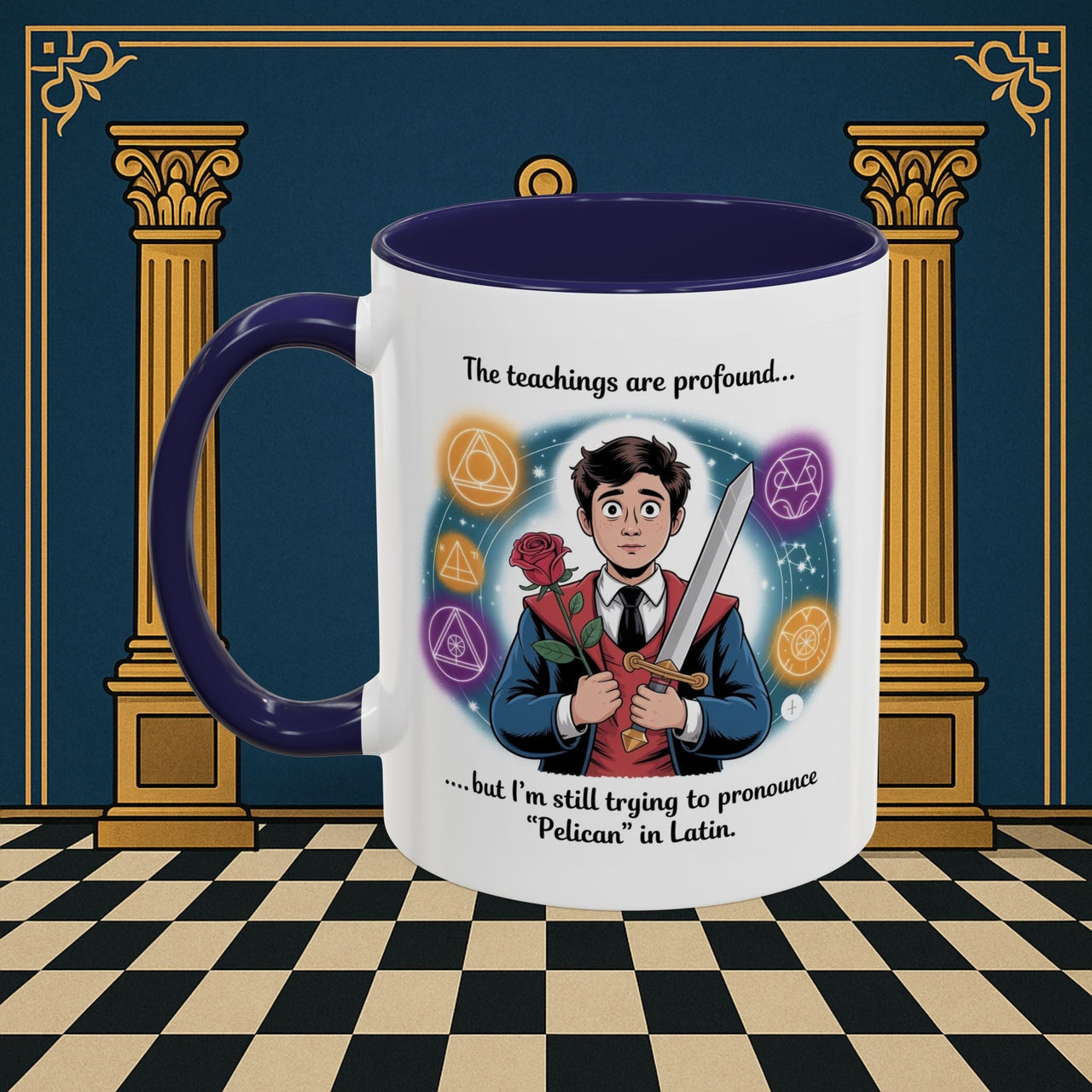 Premium Ready to Go Freemason Design | Mystical Linguistic Odyssey | Rose Croix - Masonic Mugs