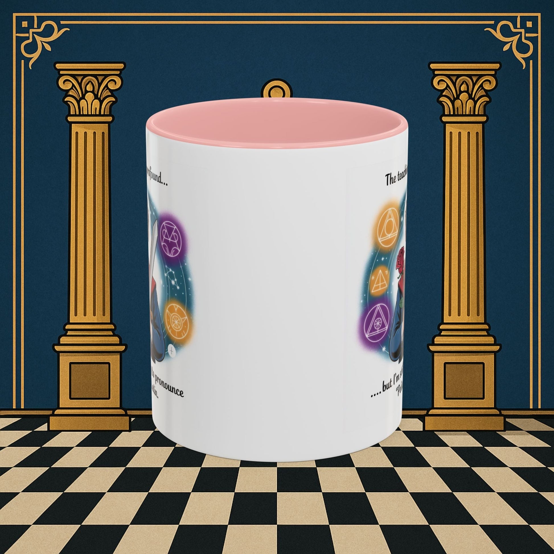 Premium Ready to Go Freemason Design | Mystical Linguistic Odyssey | Rose Croix - Masonic Mugs
