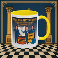 Premium Ready to Go Freemason Design Ready to Go | Accent Coloured 11oz Mug | Charity Champions | Charity Steward - Masonic Mugs
