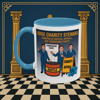 Premium Ready to Go Freemason Design Ready to Go | Accent Coloured 11oz Mug | Charity Champions | Charity Steward - Masonic Mugs