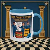 Premium Ready to Go Freemason Design Ready to Go | Accent Coloured 11oz Mug | Charity Champions | Charity Steward - Masonic Mugs