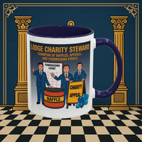 Premium Ready to Go Freemason Design Ready to Go | Accent Coloured 11oz Mug | Charity Champions | Charity Steward - Masonic Mugs