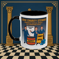 Premium Ready to Go Freemason Design Ready to Go | Accent Coloured 11oz Mug | Charity Champions | Charity Steward - Masonic Mugs