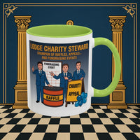 Premium Ready to Go Freemason Design Ready to Go | Accent Coloured 11oz Mug | Charity Champions | Charity Steward - Masonic Mugs