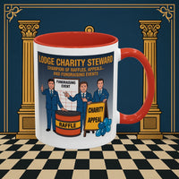 Premium Ready to Go Freemason Design Ready to Go | Accent Coloured 11oz Mug | Charity Champions | Charity Steward - Masonic Mugs