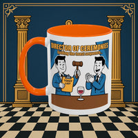 Premium Ready to Go Freemason Design Ready to Go | Accent Coloured 11oz Mug | Toasting Protocol | Director of Ceremonies - Masonic Mugs