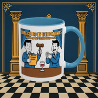Premium Ready to Go Freemason Design Ready to Go | Accent Coloured 11oz Mug | Toasting Protocol | Director of Ceremonies - Masonic Mugs