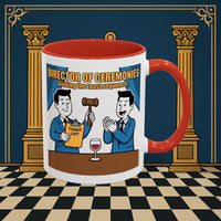 Premium Ready to Go Freemason Design Ready to Go | Accent Coloured 11oz Mug | Toasting Protocol | Director of Ceremonies - Masonic Mugs
