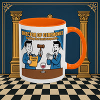 Premium Ready to Go Freemason Design Ready to Go | Accent Coloured 11oz Mug | Toasting Protocol | Director of Ceremonies - Masonic Mugs