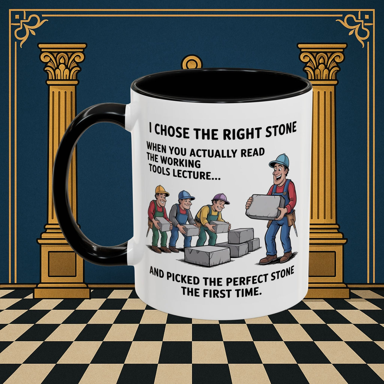 Premium Ready to Go Freemason Design | Stone Selection Strategy | Mark Masonry - Masonic Mugs