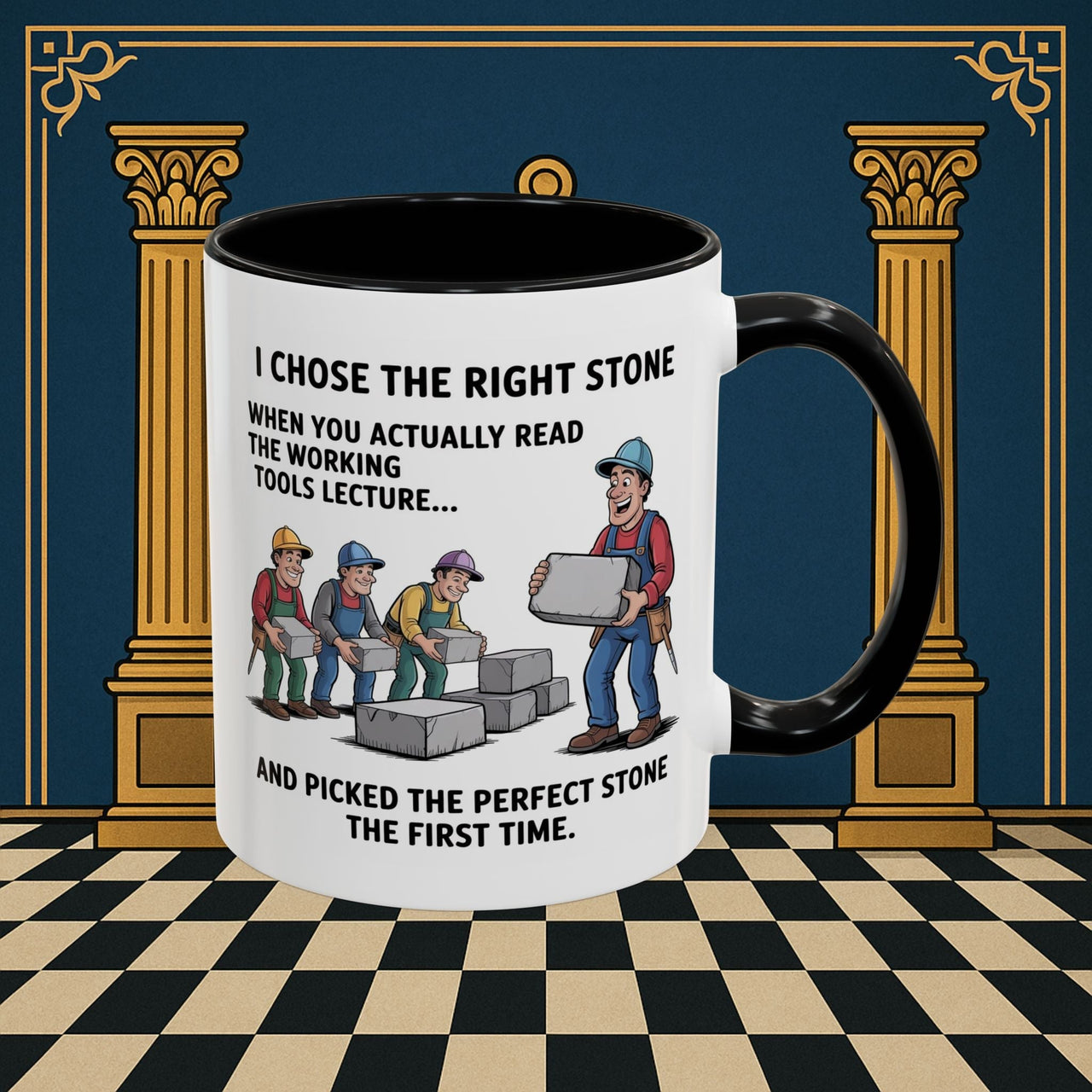 Premium Ready to Go Freemason Design | Stone Selection Strategy | Mark Masonry - Masonic Mugs