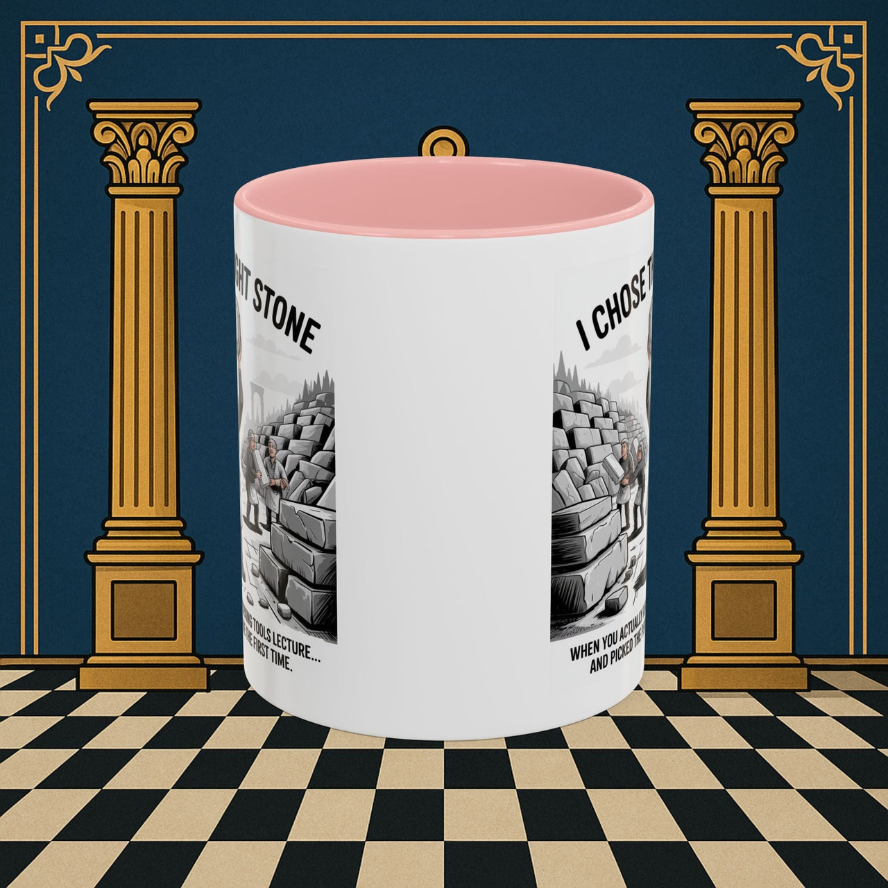 Premium Ready to Go Freemason Design | Stone Selection Success | Mark Masonry - Masonic Mugs