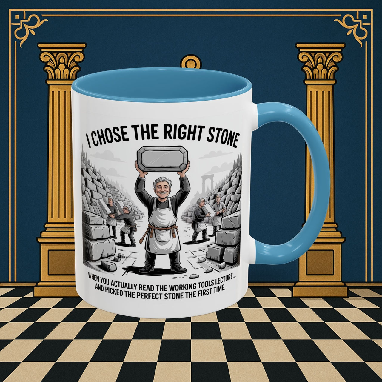 Premium Ready to Go Freemason Design | Stone Selection Success | Mark Masonry - Masonic Mugs