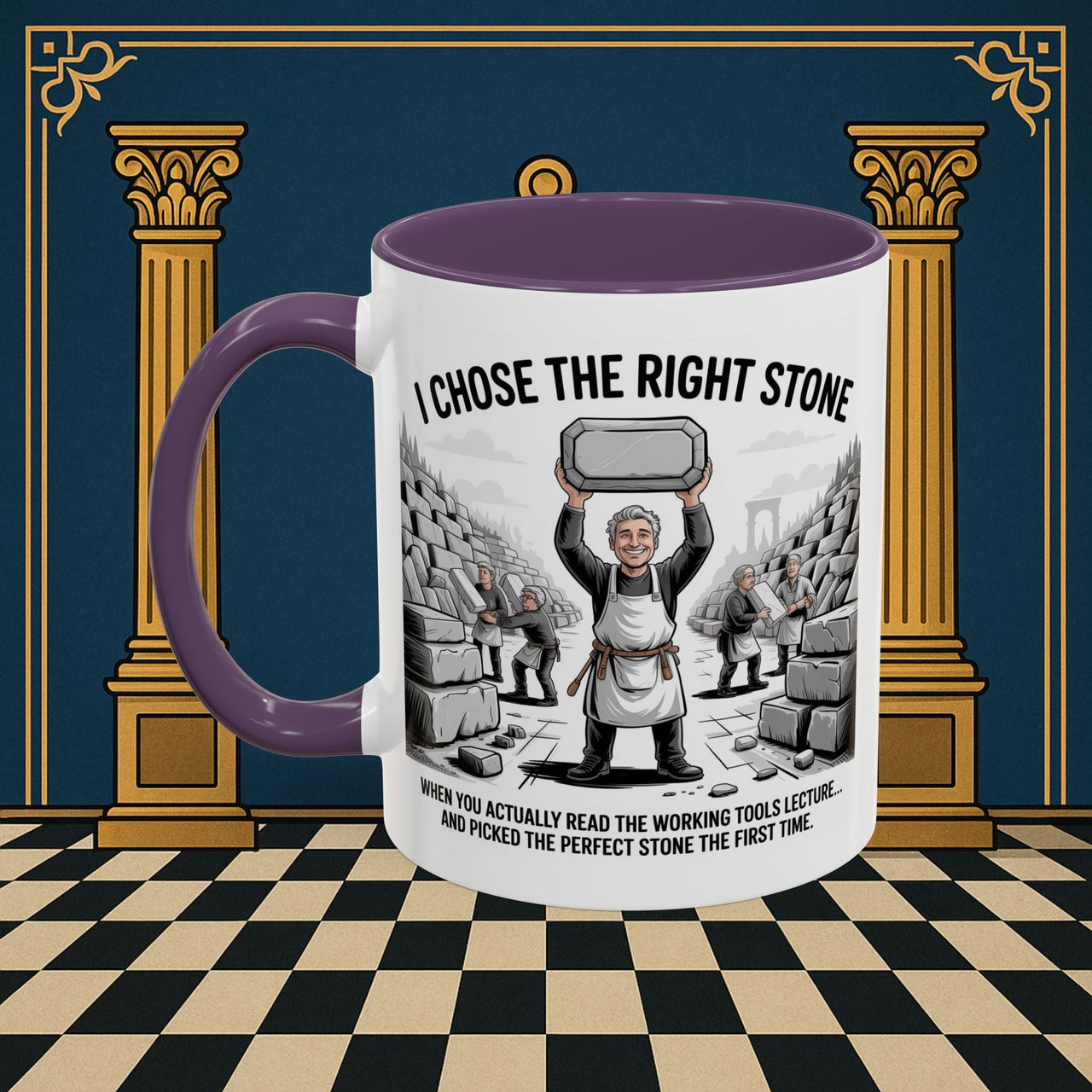 Premium Ready to Go Freemason Design | Stone Selection Success | Mark Masonry - Masonic Mugs