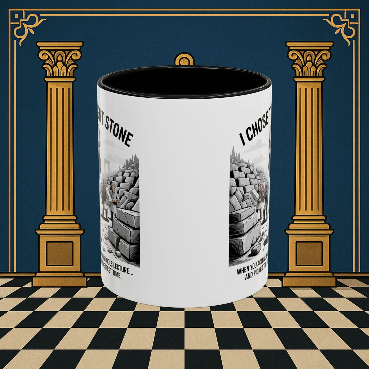 Premium Ready to Go Freemason Design | Stone Selection Success | Mark Masonry - Masonic Mugs