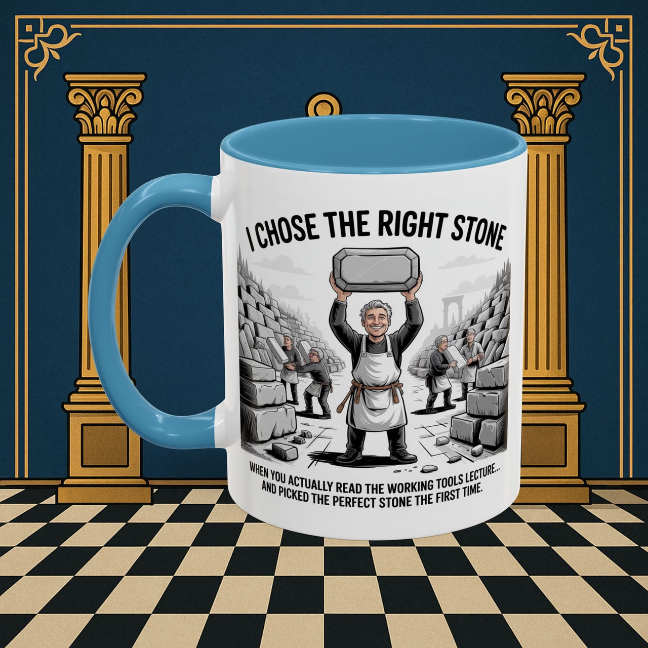 Premium Ready to Go Freemason Design | Stone Selection Success | Mark Masonry - Masonic Mugs