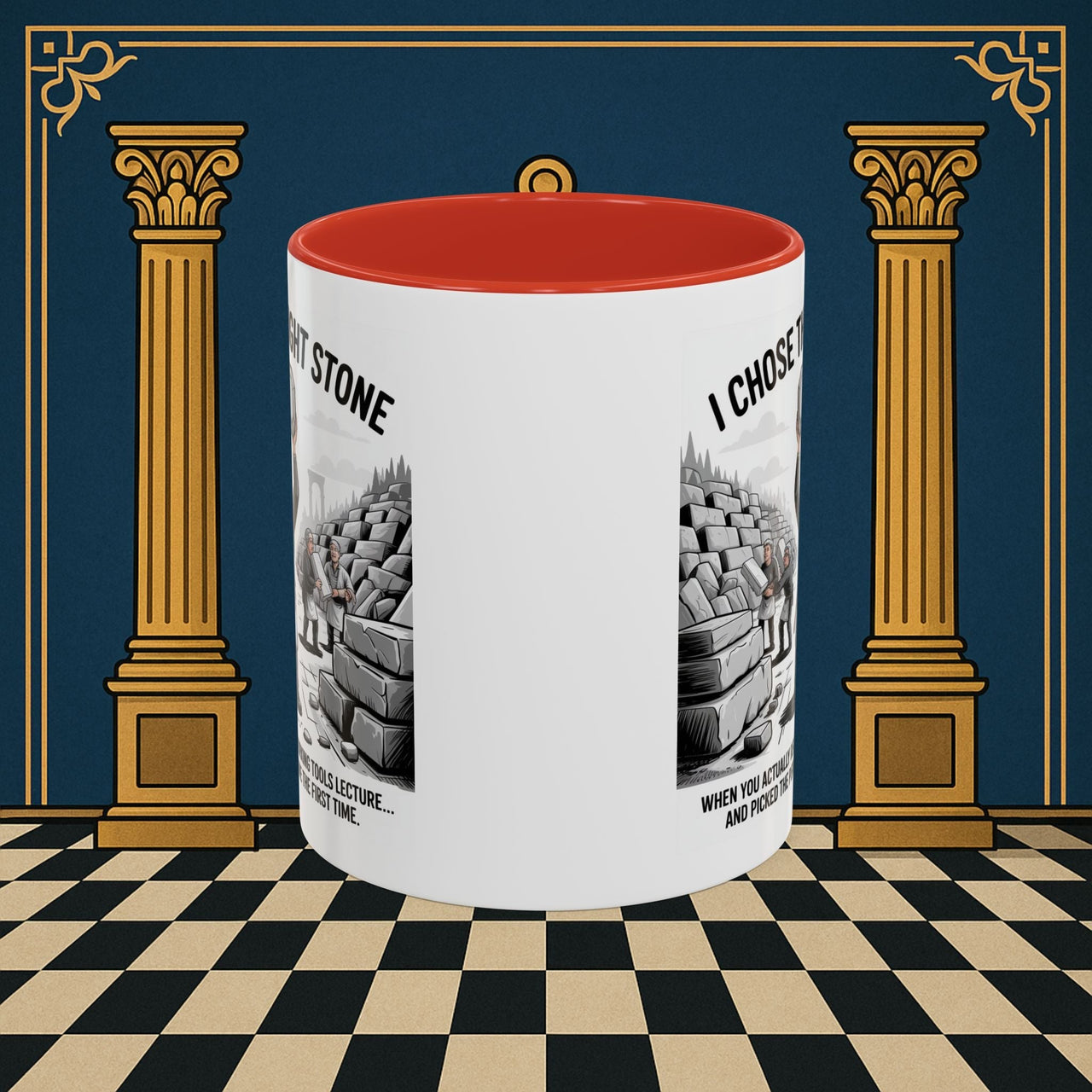 Premium Ready to Go Freemason Design | Stone Selection Success | Mark Masonry - Masonic Mugs