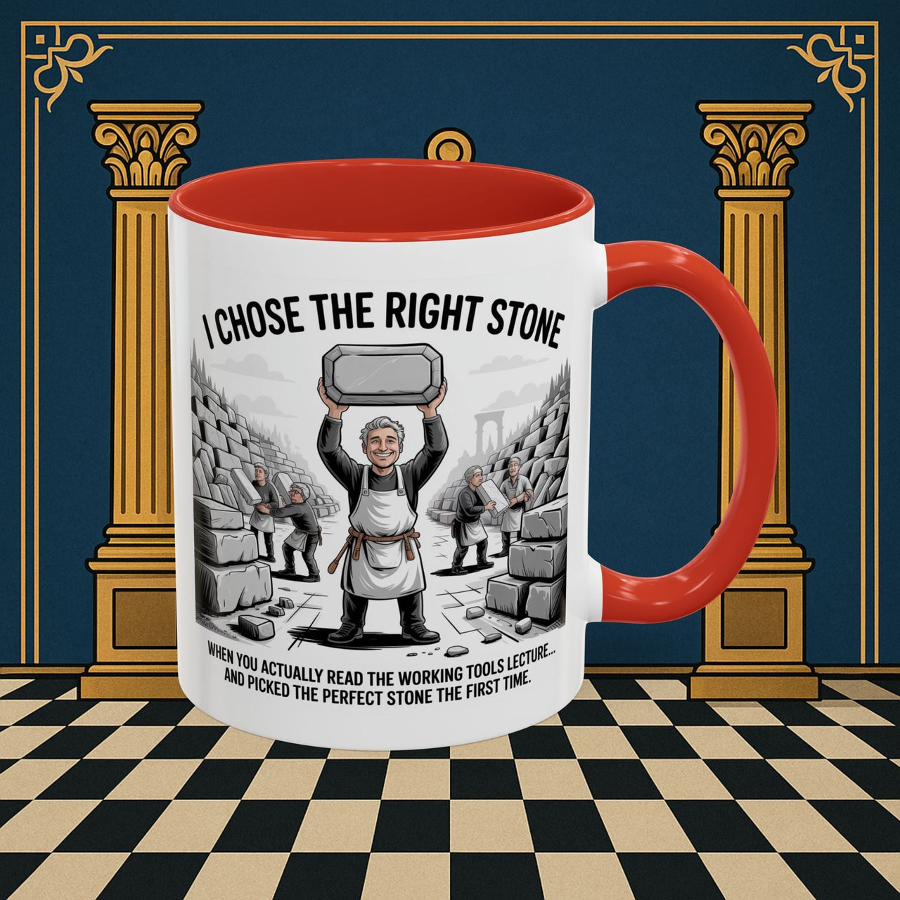 Premium Ready to Go Freemason Design | Stone Selection Success | Mark Masonry - Masonic Mugs