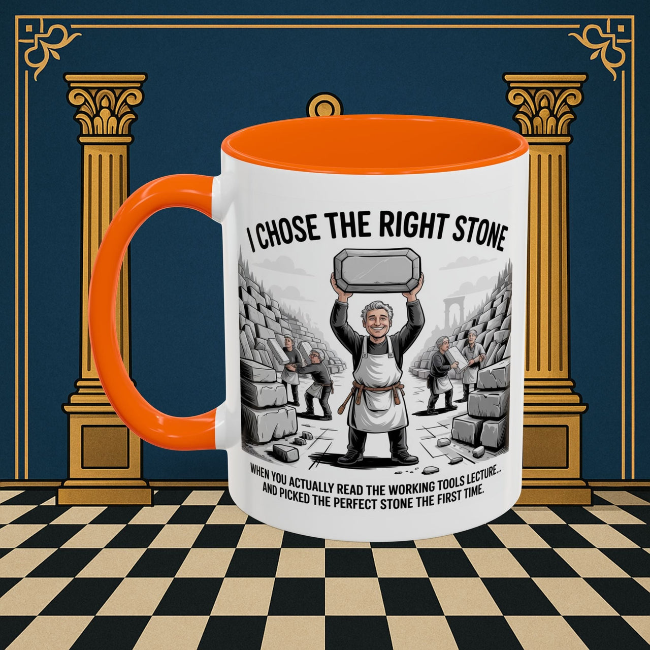 Premium Ready to Go Freemason Design | Stone Selection Success | Mark Masonry - Masonic Mugs