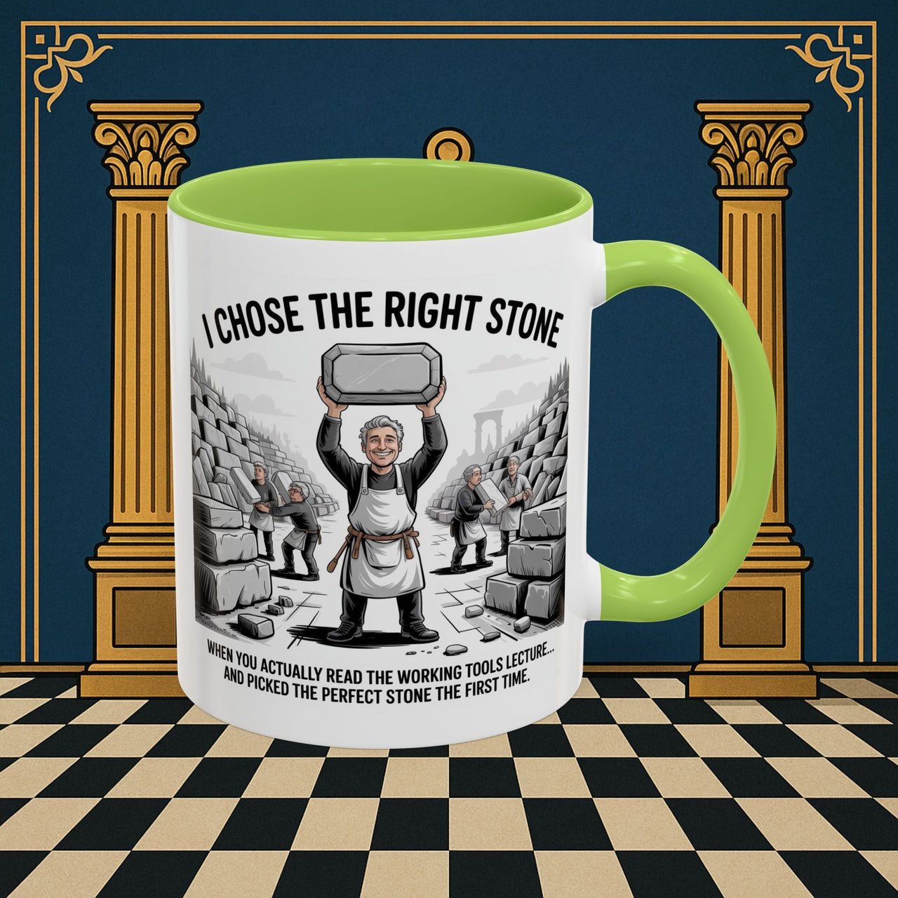 Premium Ready to Go Freemason Design | Stone Selection Success | Mark Masonry - Masonic Mugs