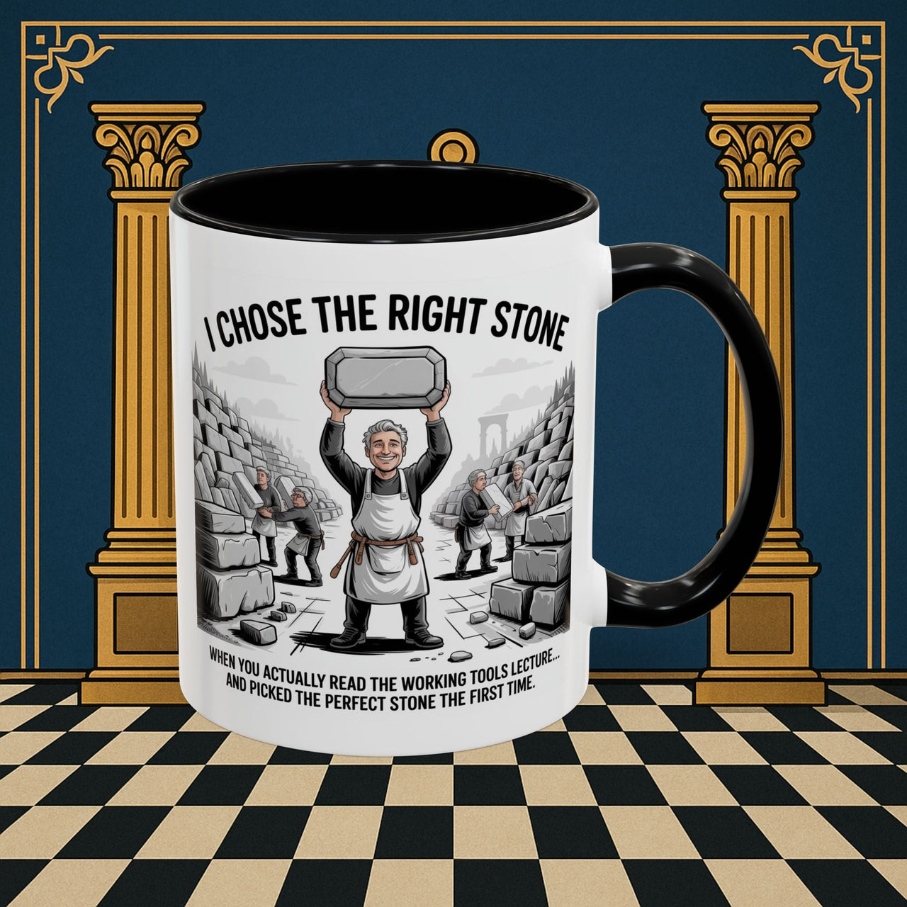 Premium Ready to Go Freemason Design | Stone Selection Success | Mark Masonry - Masonic Mugs