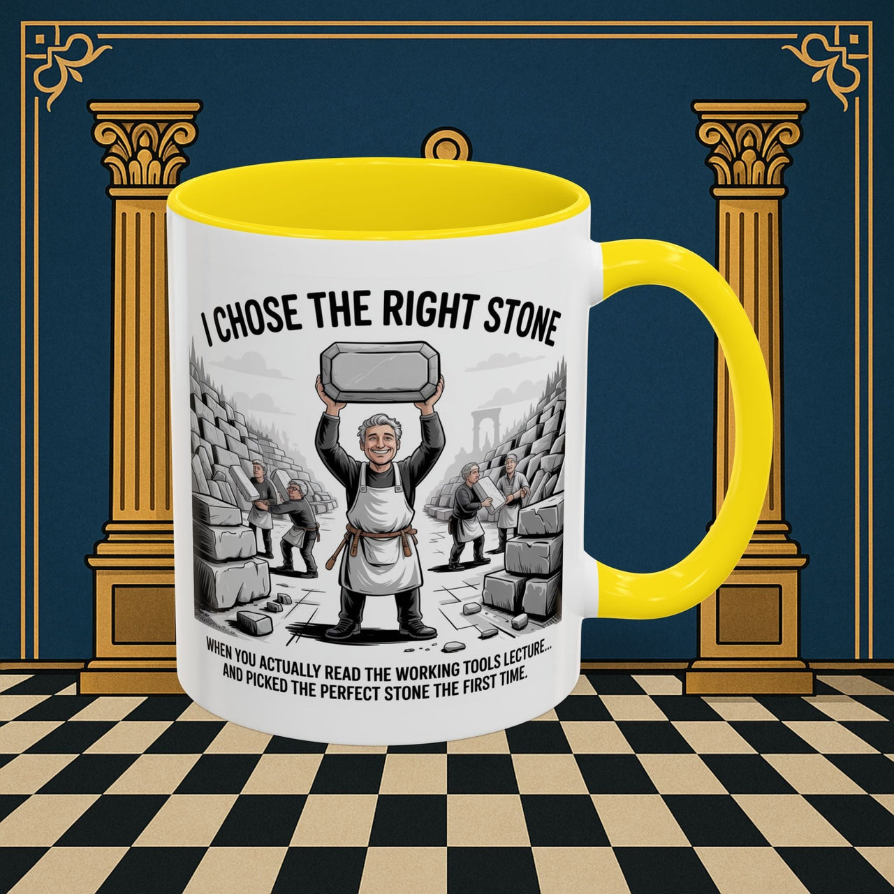 Premium Ready to Go Freemason Design | Stone Selection Success | Mark Masonry - Masonic Mugs