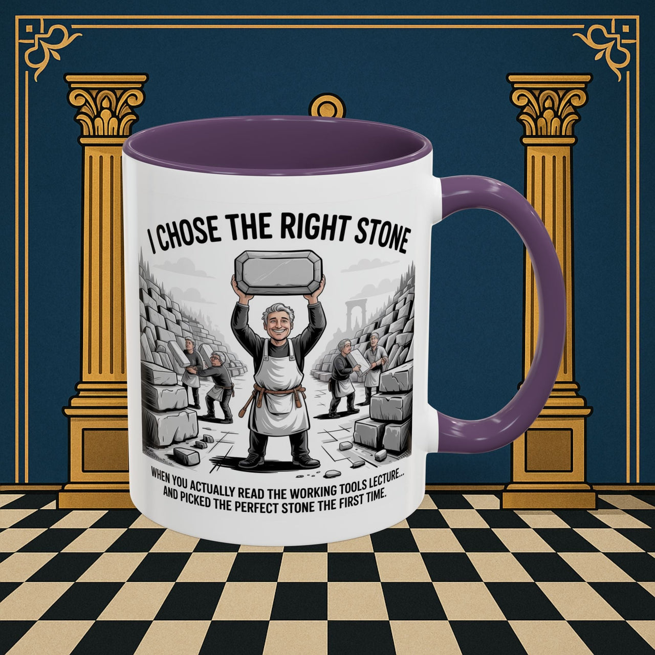 Premium Ready to Go Freemason Design | Stone Selection Success | Mark Masonry - Masonic Mugs