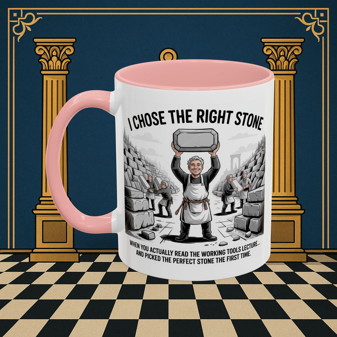 Premium Ready to Go Freemason Design | Stone Selection Success | Mark Masonry - Masonic Mugs