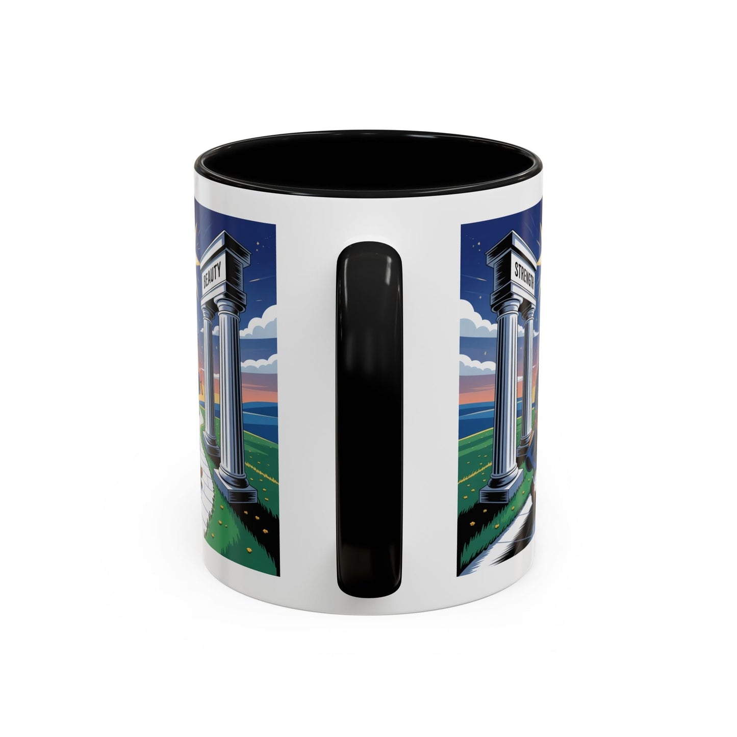 Premium Ready to Go Freemason Design | The Third Degree | Master Mason | Strength and Beauty - Masonic Mugs