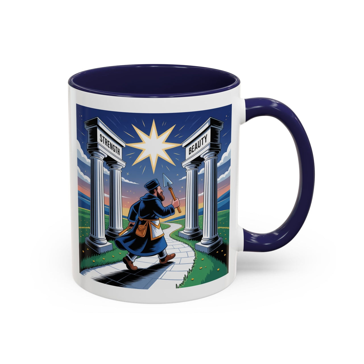 Premium Ready to Go Freemason Design | The Third Degree | Master Mason | Strength and Beauty - Masonic Mugs
