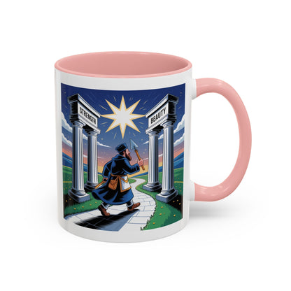 Premium Ready to Go Freemason Design | The Third Degree | Master Mason | Strength and Beauty - Masonic Mugs