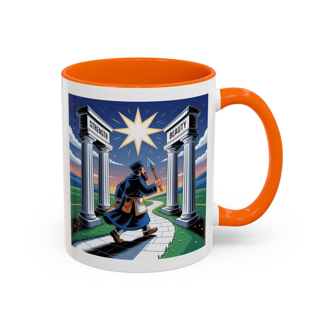 Premium Ready to Go Freemason Design | The Third Degree | Master Mason | Strength and Beauty - Masonic Mugs