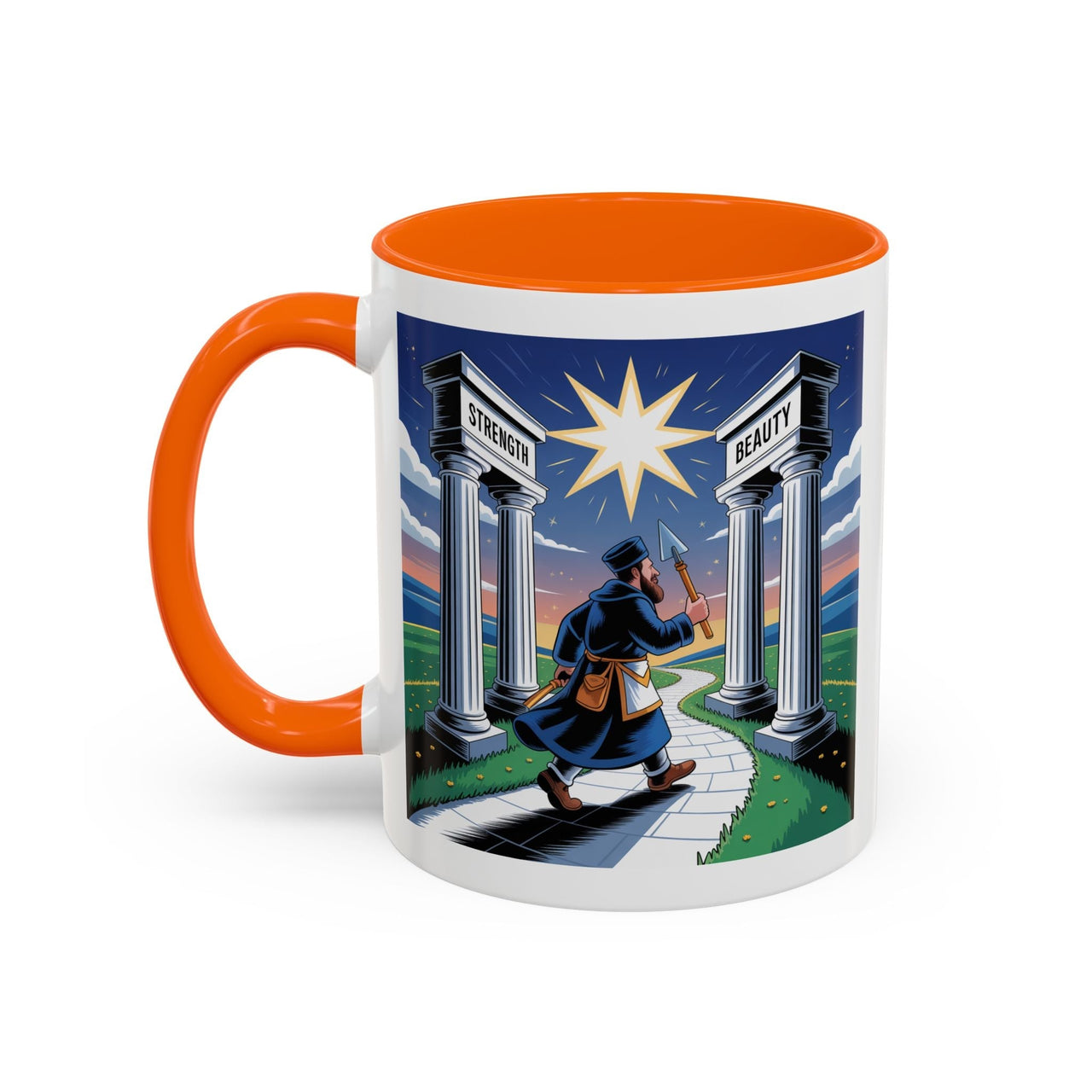 Premium Ready to Go Freemason Design | The Third Degree | Master Mason | Strength and Beauty - Masonic Mugs