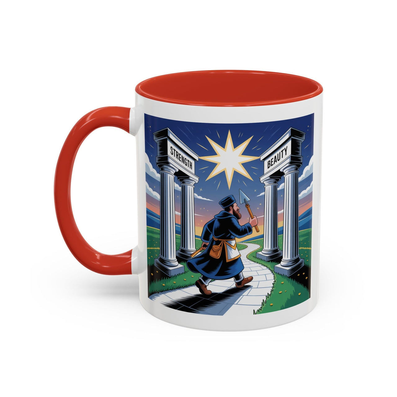 Premium Ready to Go Freemason Design | The Third Degree | Master Mason | Strength and Beauty - Masonic Mugs