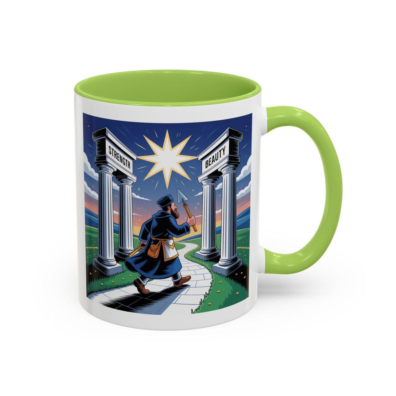 Premium Ready to Go Freemason Design | The Third Degree | Master Mason | Strength and Beauty - Masonic Mugs