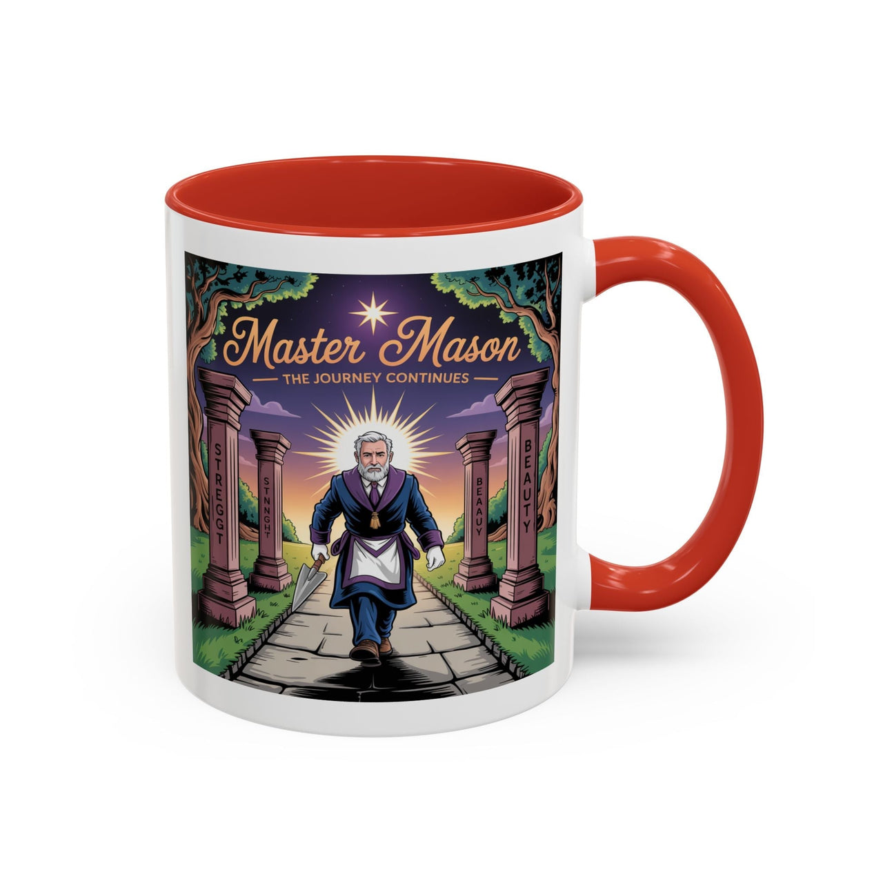 Premium Ready to Go Freemason Design | The Third Degree | Master Mason | The Journey Continues - Masonic Mugs